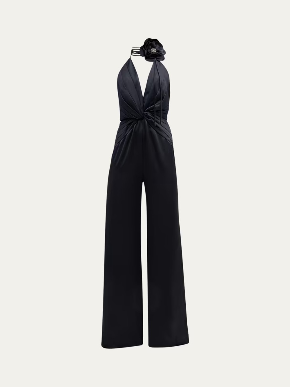 RAMY BROOK Angelina Pleated Twist-Front Halter Jumpsuit New with Tags!